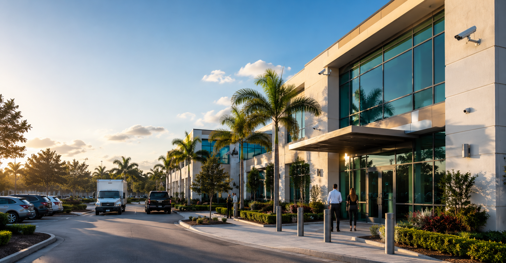 Security camera system protecting a Palm Beach County property